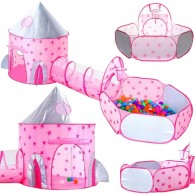 3 viename palapinė „Princess Palace XXL“ tunelio tipo namelis „Dry Palace“ WOOPIE