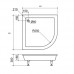 Akmens masės dušo padėklas SPN P-813, 80x80 cm. R-550