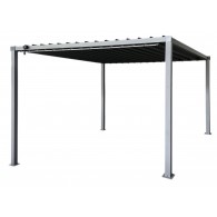 Bioklimatinė plieninė pergola 3 × 3 m su reguliuojamu stogu