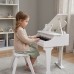 CLASSIC WORLD Large Piano for Children with Chair and Learning Book