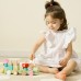 CLASSIC WORLD Montessori medinis vikšro formos traukinukas dėlionė