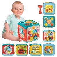 Daugiafunkcinis Montessori Veiklos Kubas 6in1 WOOPIE BABY 18m+