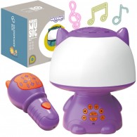 Daugiafunkcis RGB lempos „Bluetooth“ garsiakalbis su karaoke balso moduliatoriumi, SD kortele, AUX, violetinė WOOPIE