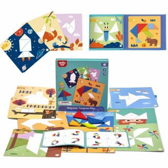 Dėlionė vaikams Lavinimosi figūros Figūrėlės Formos 18 vnt. TOOKY TOY Tangram