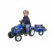 Didelis pedalinis traktorius su priekaba + atidaromas stogas nuo 2 metų amžiaus FALK New Holland