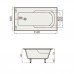 Dirbtinio akmens vonia SPN Viola152x82cm