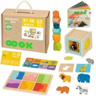 Edukacinė 7in1 sensorinė dėžutė 31-36 mėnesių FSC WOOPIE GREEN Box XXL Montessori