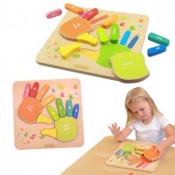 Edukacinė medinė pirštų skaičiavimo lenta MASTERKIDZ