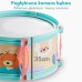 Edukaciniai mušamieji instrumentai vaikams: 5 būgnai, 1 cimbolas + gyvūnų tematikos taburetė WOOPIE