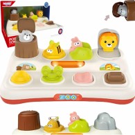 Edukacinis žaislas iššokantis zoologijos sodo gyvūnas WOOPIE BABY