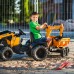 Ekskavatorius-traktorius, oranžinis su priekaba, kilnojamuoju kaušu nuo 3 metų FALK Case IH