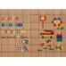 Geometrinių formų kaladėlių rinkinys STEM sienų plokštėms, 260 vnt. MASTERKIDZ