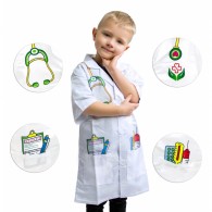 Gydytojo prijuostės kostiumas vaikams iki maždaug 120 cm ūgio WOOPIE