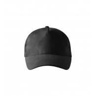 Kepurė su snapeliu MALFINI 5P 307 Unisex, Black 340g/m2
