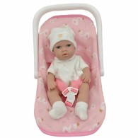 Kūdikio lėlės rinkinys 30,5 cm + rožinė nešioklė WOOPIE ROYAL