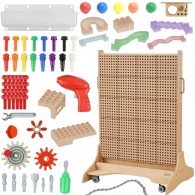 Laisvai pastatoma STEM kūrybinio mokymosi lenta 125 x 86 + priedų rinkinys MASTERKIDZ