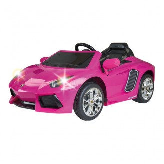 Lamborghini Aventador rožinis elektrinis automobilis 6V 3+ FEBER