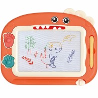 Magnetinė spalvota žymeklio lenta + 2 dinozaurų antspaudai WOOPIE