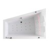 Masažinė vonia AMUE Titan su hidromasažu, oro masažo sistema ir LED apšvietimu, Right 180 × 130 × 63 cm