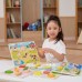 Medinė dėlionė Montessori 2 viename augalinės figūrėlės VIGA