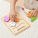 Medinė Montessori mokomoji dėlionė Daržovės pjaustymui VIGA