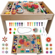 Medinis edukacinis stalas + STEM sienos priedai MASTERKIDZ