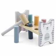 Medinis suoliukas su plaktuku - Montessori VIGA PolarB