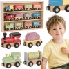 Medinių magnetinių vagonėlių rinkinys TOOKY TOY