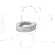 Minkštas tualeto paaukštinimas, aukštis 11 cm