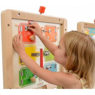 Mokymosi atidaryti ir uždaryti spynas sieninė manipuliavimo lenta MASTERKIDZ