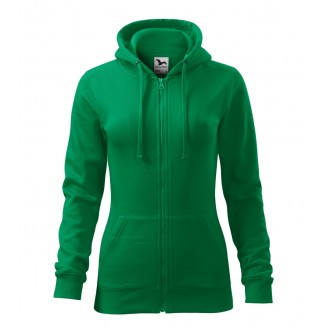 Moteriškas džemperis MALFINI Trendy Zipper 411 Kelly green, 300 g/m²