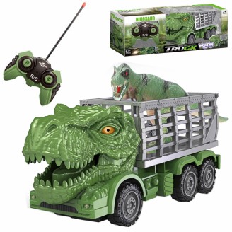Nuotolinio Valdymo Automobilis Dinozauras Žalias + Figūrėlė WOOPIE