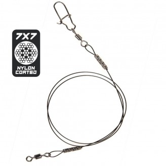 Pavadėlis Lucky John Pro 7x7 Coated 30cm 20kg