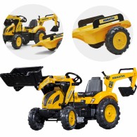 Pedalinis traktorius-ekskavatorius-kaušas-priekaba nuo 2 metų FALK KOMATSU