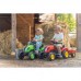 Pedalų traktorius su priekaba, žalias, 2-5 metų amžiaus FALK Country Farmer