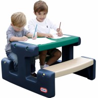 Pikniko stalas sodui vaikų mėlynas ir žalias „Little Tikes“