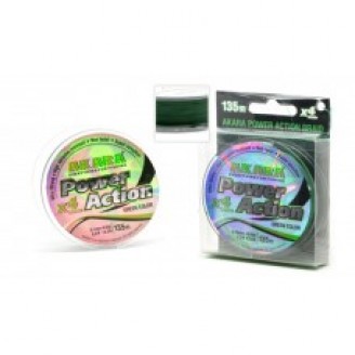 Pintas Valas Power Action X-4 Green, Ilgis 135 m, Storis 0.14 mm