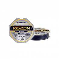 Pintas žvejybinis valas Pavadėliams KONGER Kevlon X4 Juodas, 10m 0.06mm
