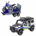 Policijos visureigis su motociklo priekaba ir komplektu WOOPIE