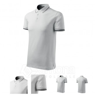 Polo marškinėliai MALFINI Perfection plain White, vyriški