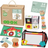 Sensorinė ir edukacinė dėžutė 6 viename FSC WOOPIE GREEN XXL Montessori