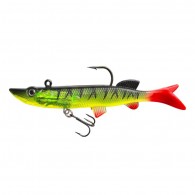 Silikoninis masalas su Jig galvute AsaTsuri T-Tail 3D Firetiger 9 cm, 15g