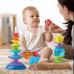 Spalvinga dėlionė piramidė Edukacinė dėlionė 18m+ WOOPIE BABY