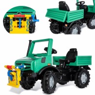Sunkvežimio pedalais minamas automobilis Rolly Toys RollyUnimog Forst Mercedes-Benz gervė