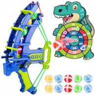 Velcro Darts arkadinis žaidimas 2in1 rinkinys: skydas + dinozaurų lanko paleidėjas WOOPIE