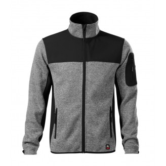 Vyriška megzto Softshell striukė RIMECK Casual 550 Knit light gray, 350 g/m²