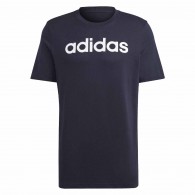 Vyriški adidas Essentials Single Jersey Linear Embroidered Logo marškinėliai, tamsiai mėlyni