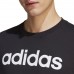 Vyriški marškinėliai adidas Essentials Single Jersey Linear Embroidered Logo , juodi