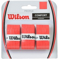 Wilson Profile Overgrip Teniso Raketės Apvija 3vnt Raudona