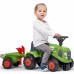 Žalias traktorius su priekaba + priedai nuo 1 metų FALK Baby Claas